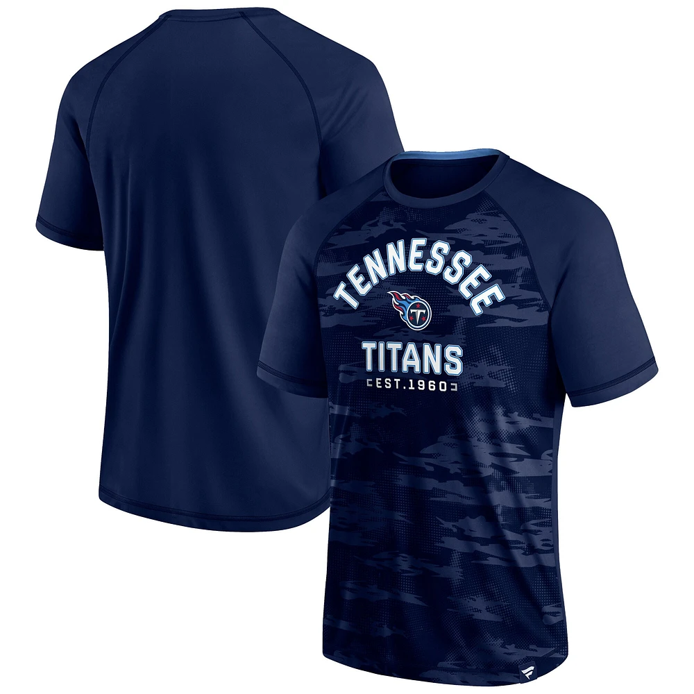 T-shirt raglan Fanatics Navy Tennessee Titans Hail Mary Defender pour hommes