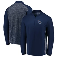 Men's Fanatics Navy Tennessee Titans Iconic Clutch Modern Quarter-Zip Jacket