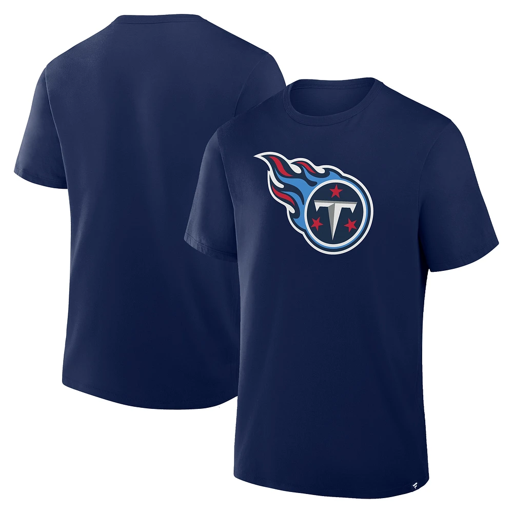 T-shirt en coton bleu marine pour homme Fanatics Tennessee Titans Legacy