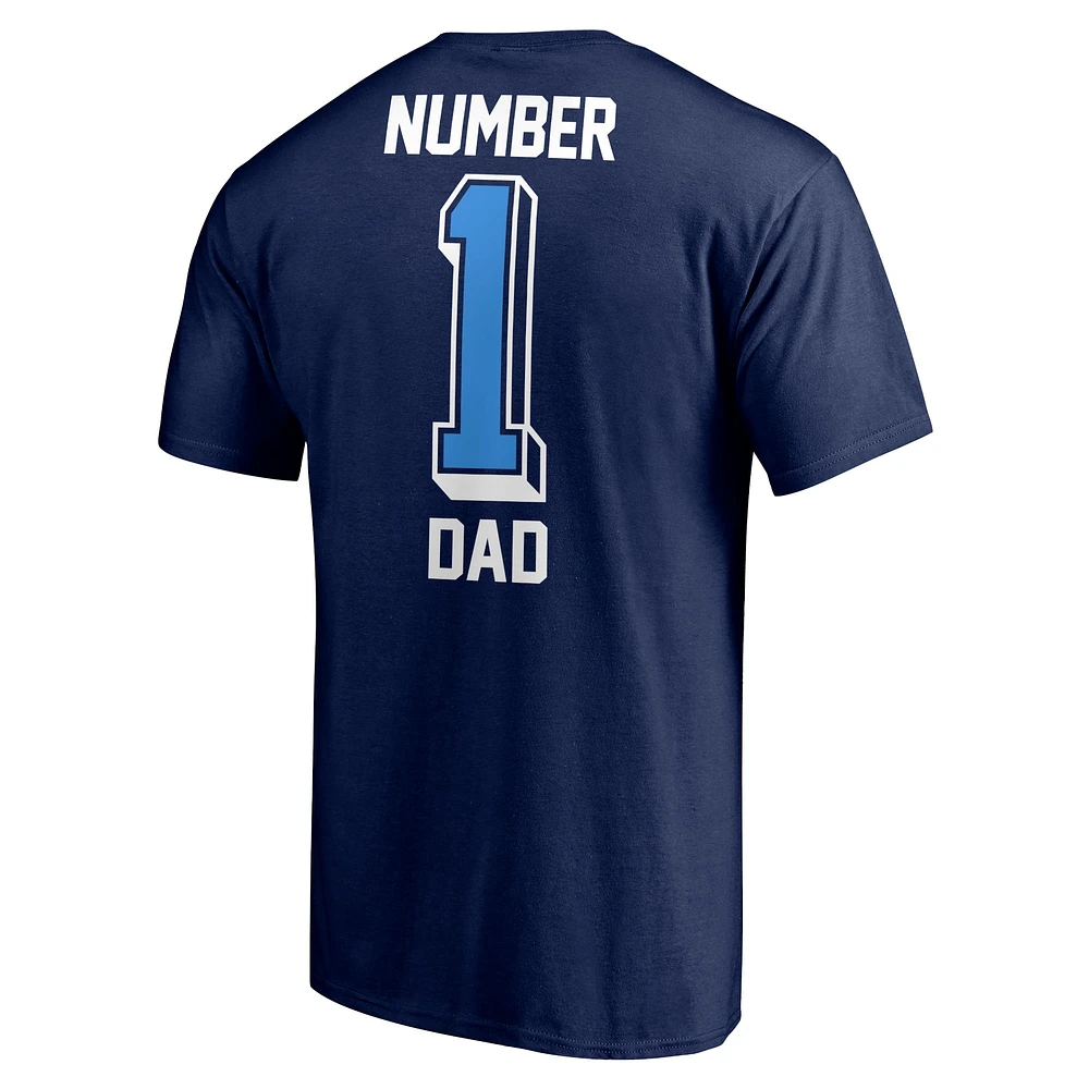 Men's Fanatics Navy Tennessee Titans #1 Dad T-Shirt