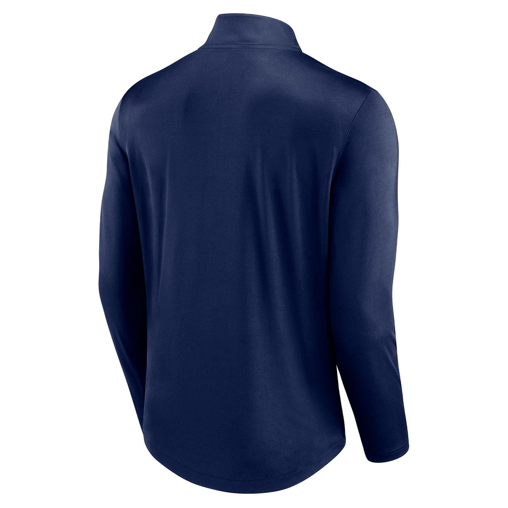 Men's Fanatics Navy Tennessee Titans Quarterback Quarter-Zip Top