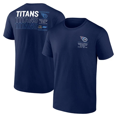 T-shirt Fanatics Navy Tennessee Titans Repeat Stats pour hommes