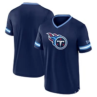 T-shirt à rayures pour homme Fanatics bleu marine Tennessee Titans