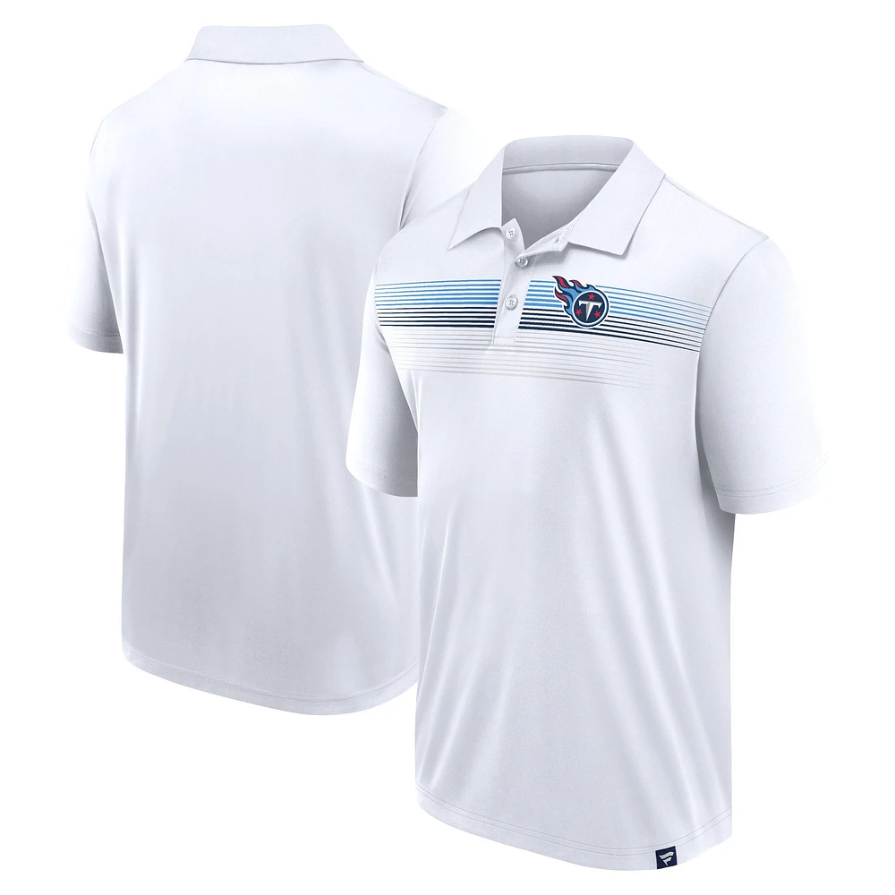 Polo sublimé blanc Big & Tall Fanatics pour hommes des Titans du Tennessee