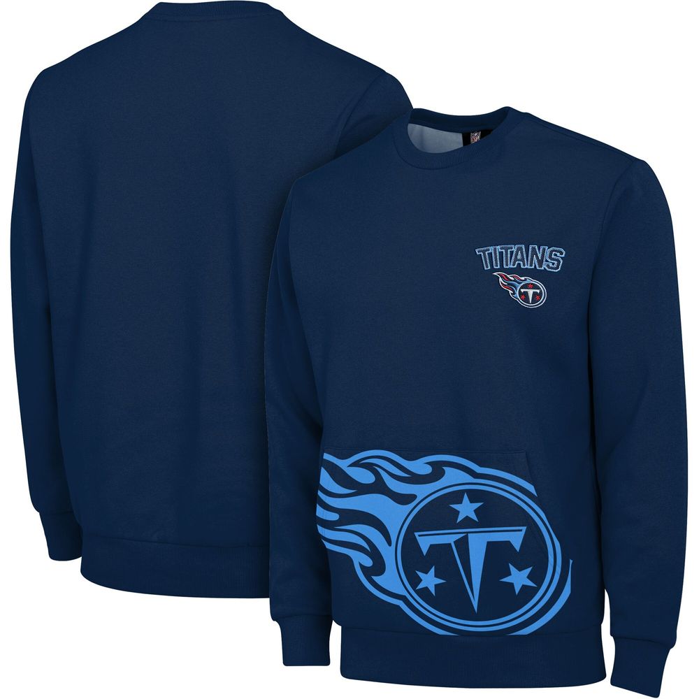 Men's FOCO Navy Tennessee Titans Pocket - Pullover Sweater