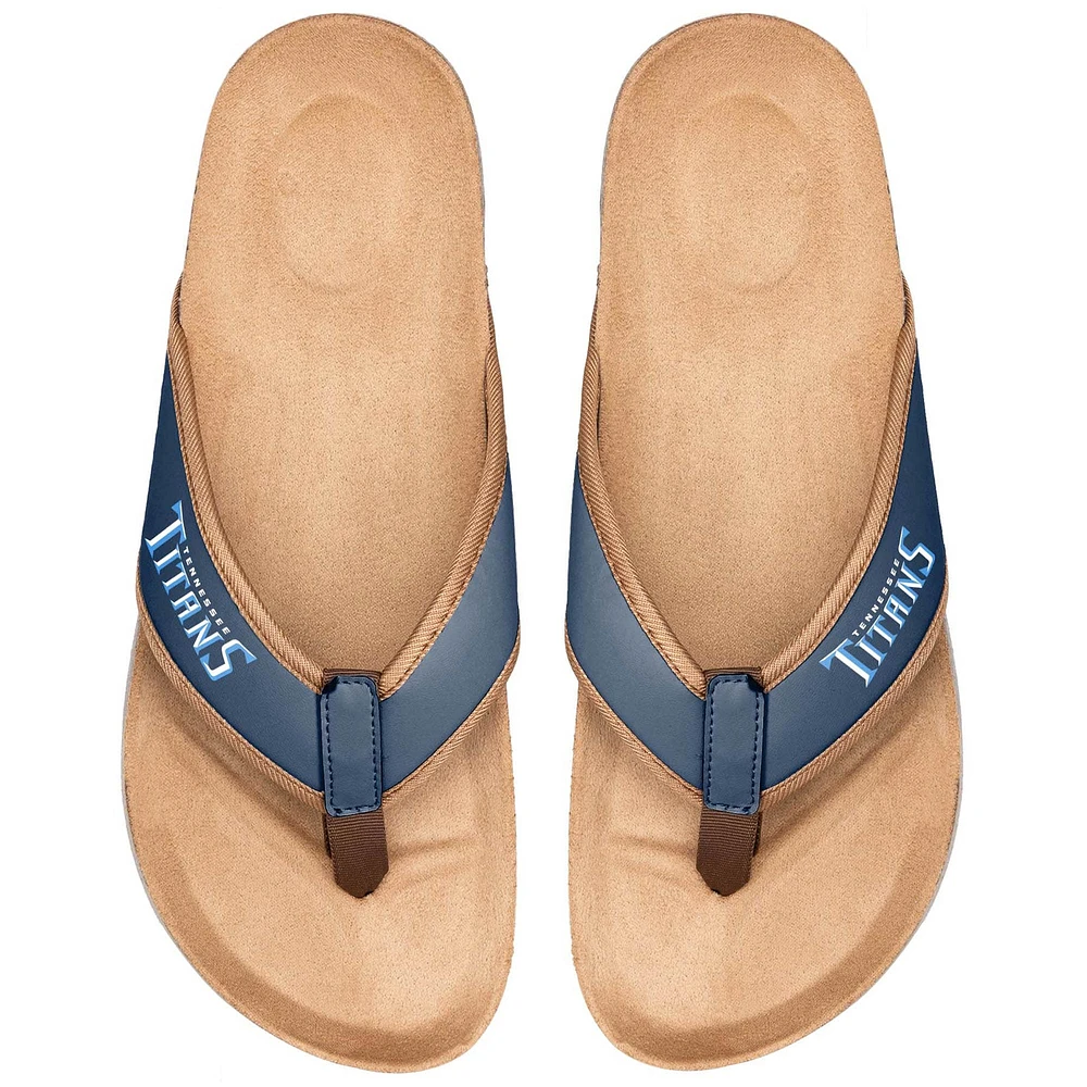 Men's FOCO Tennessee Titans Cork Flip Flops