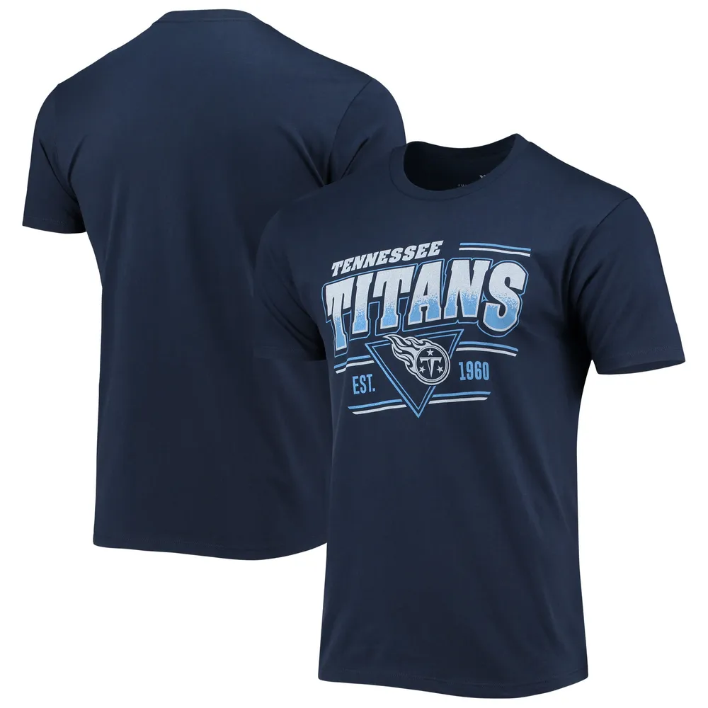 T-shirt rétro pour hommes Junk Food Navy Tennessee Titans