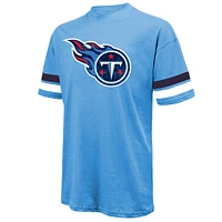 Men's Majestic Threads Cam Ward Light Blue Tennessee Titans 2025 NFL Draft First Round Pick Oversized T-Shirt