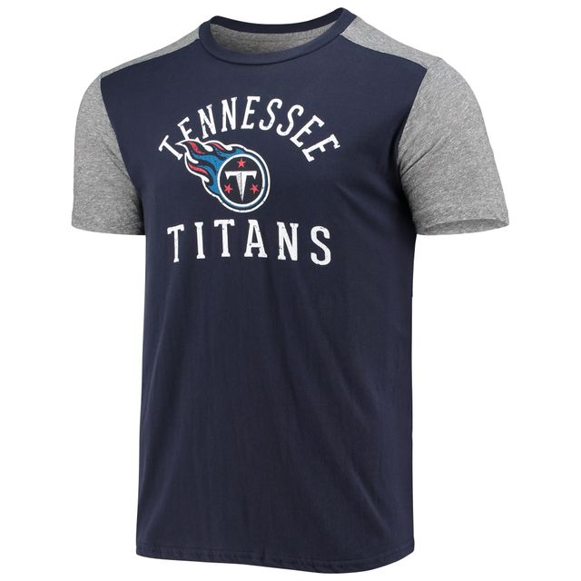 Majestic Threads T-shirt flammé pour homme des Tennessee Titans Field Goal bleu marine/gris