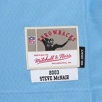 Maillot réplique bleu clair pour homme Mitchell & Ness Steve McNair Tennessee Titans 2003 Legacy