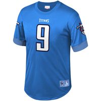 Men's Mitchell & Ness Steve McNair Light Blue Tennessee Titans Retired Player Name Number Mesh Top