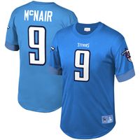 Men's Mitchell & Ness Steve McNair Light Blue Tennessee Titans Retired Player Name Number Mesh Top