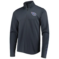 Sweat à capuche demi-zippé MSX by Michael Strahan pour hommes Tennessee Titans anthracite