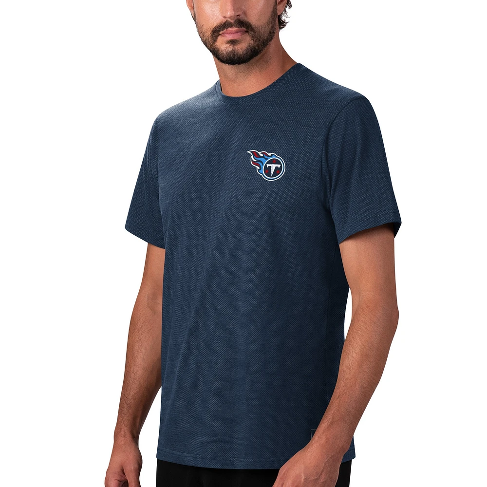 MSX by Michael Strahan Navy Tennessee Titans Motivation Performance T-shirt pour homme