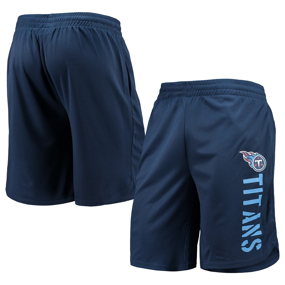 Short d'entraînement MSX by Michael Strahan Navy Tennessee Titans pour homme