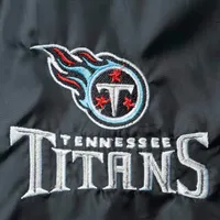 Men's Navy Tennessee Titans Coaches Classic Raglan Full-Snap Windbreaker Jacket