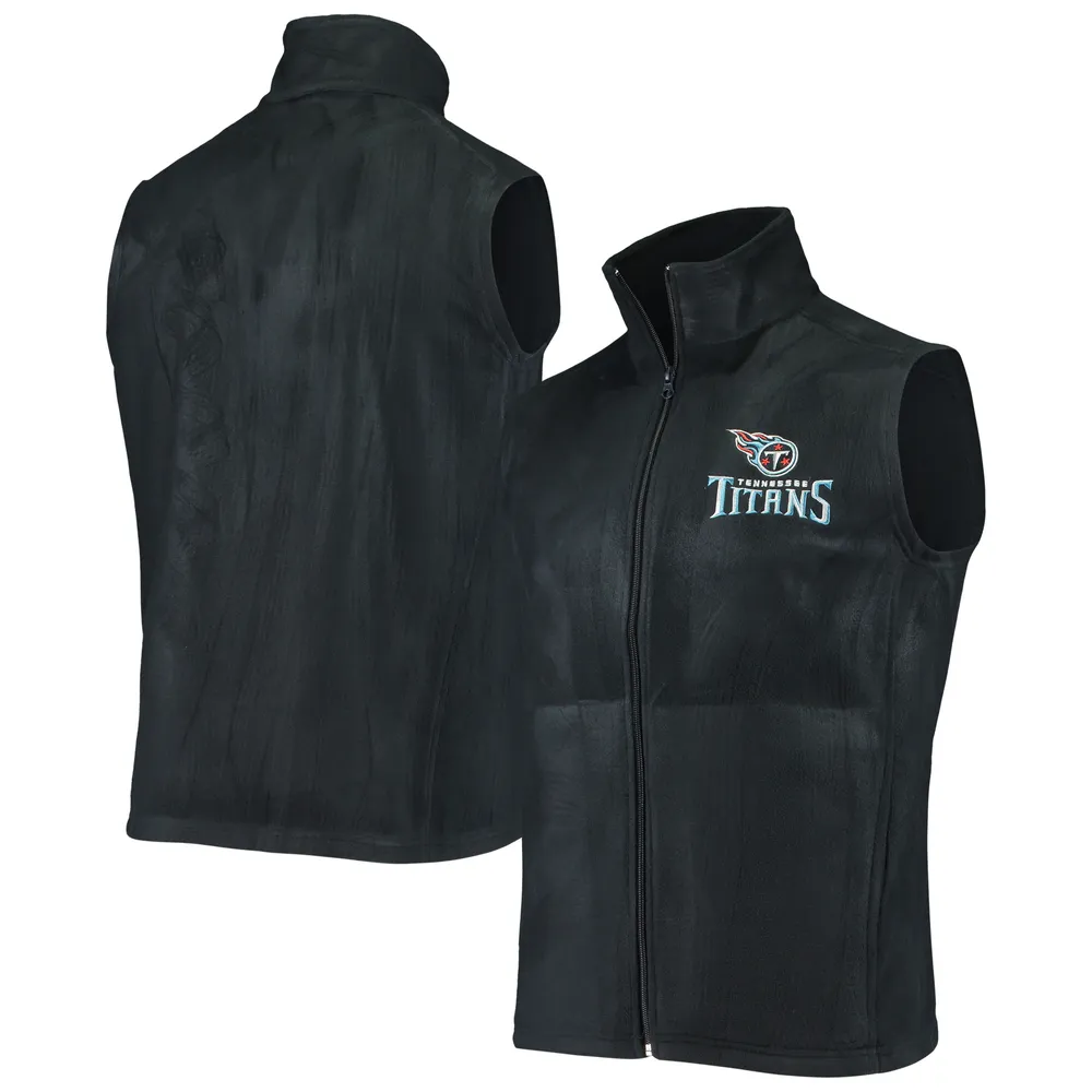 Veste sans manches entièrement zippée en molleton Houston Titans pour homme, bleu marine