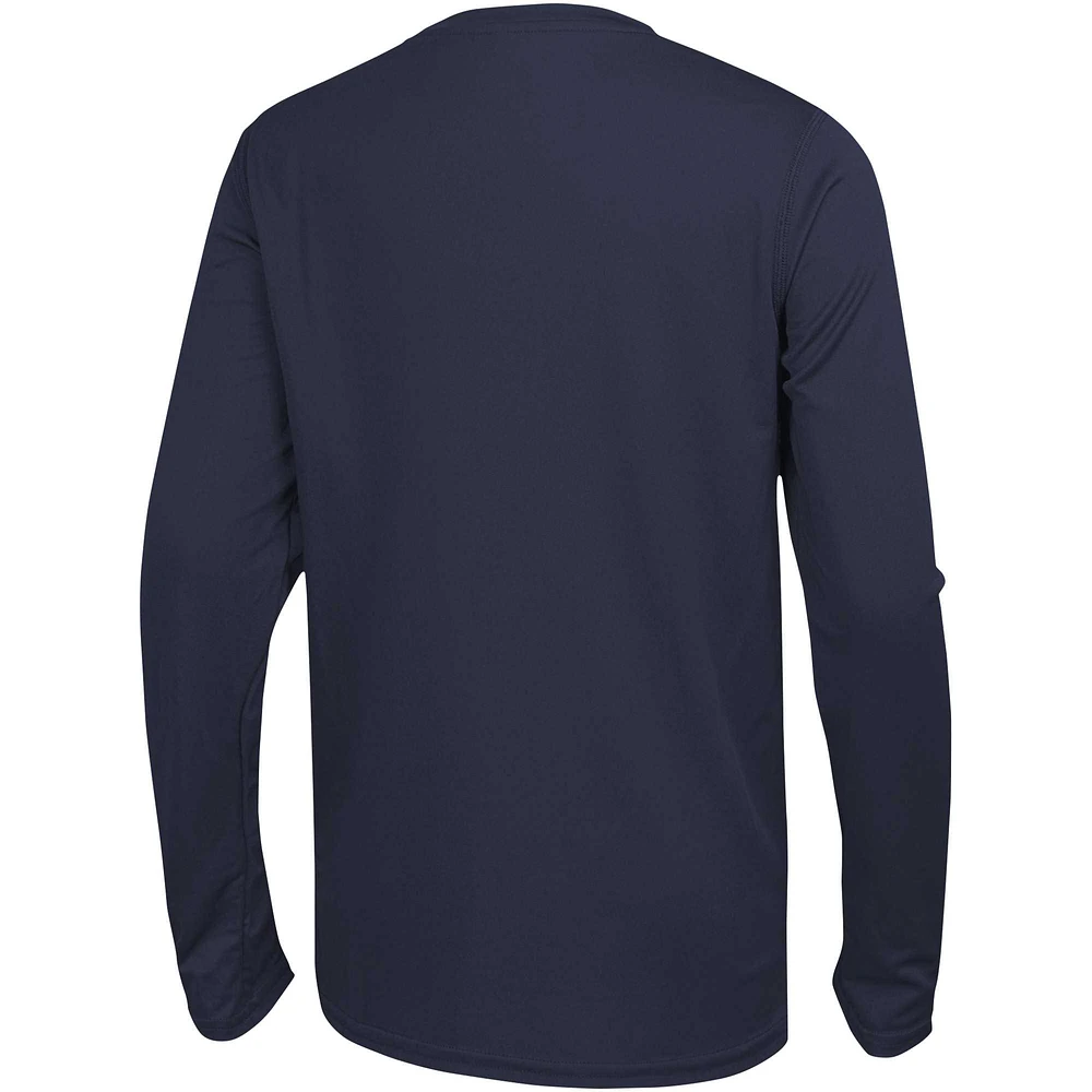 Men's Navy Tennessee Titans Side Drill Long Sleeve T-Shirt