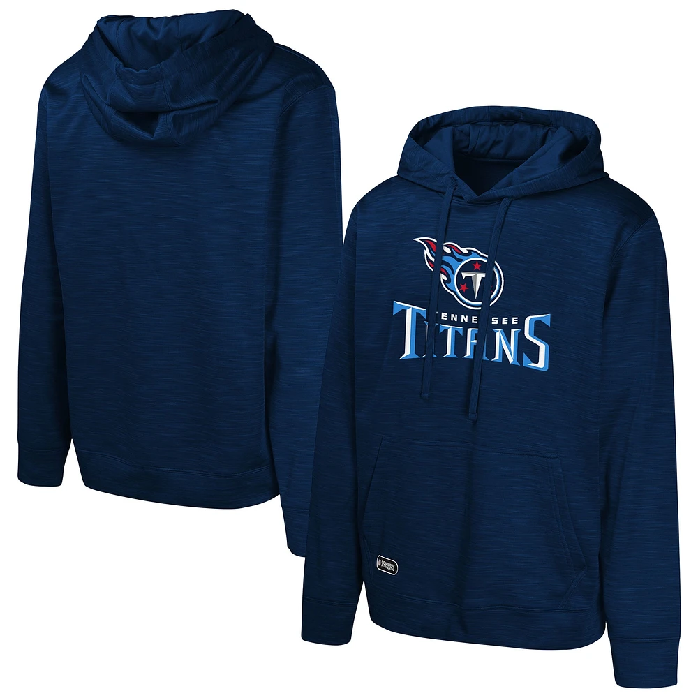 Men's Navy Tennessee Titans Streak Fleece Pullover Hoodie