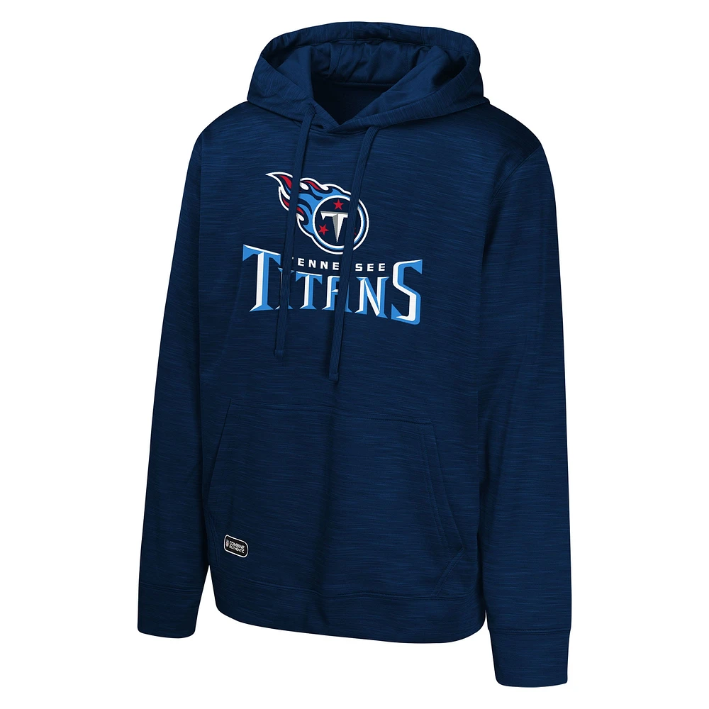 Men's Navy Tennessee Titans Streak Fleece Pullover Hoodie