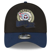 Casquette Flex New Era Tennessee Titans 2022 Salute To Service 39THIRTY pour homme, noir/bleu marine