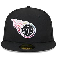 Casquette ajustée 59FIFTY NFL Crucial Catch 2023 New Era pour hommes, noire, Tennessee Titans