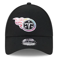 Casquette réglable New Era noire Tennessee Titans 2023 NFL Crucial Catch 9FORTY pour hommes