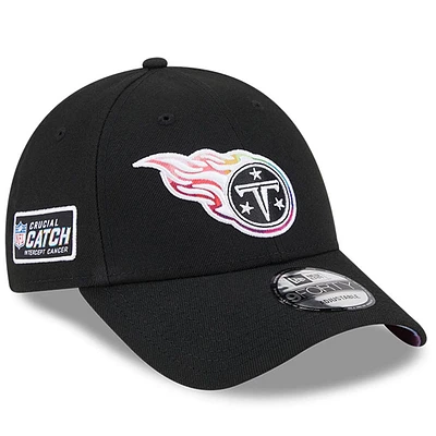 Men's New Era  Black Tennessee Titans 2023 NFL Crucial Catch 9FORTY Adjustable Hat