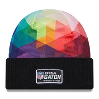 Bonnet en tricot à revers NFL Crucial Catch New Era noir Tennessee Titans 2023 pour hommes