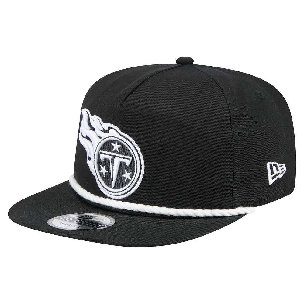 Casquette de golf à visière snapback Tennessee Titans B-Dub noire New Era pour homme