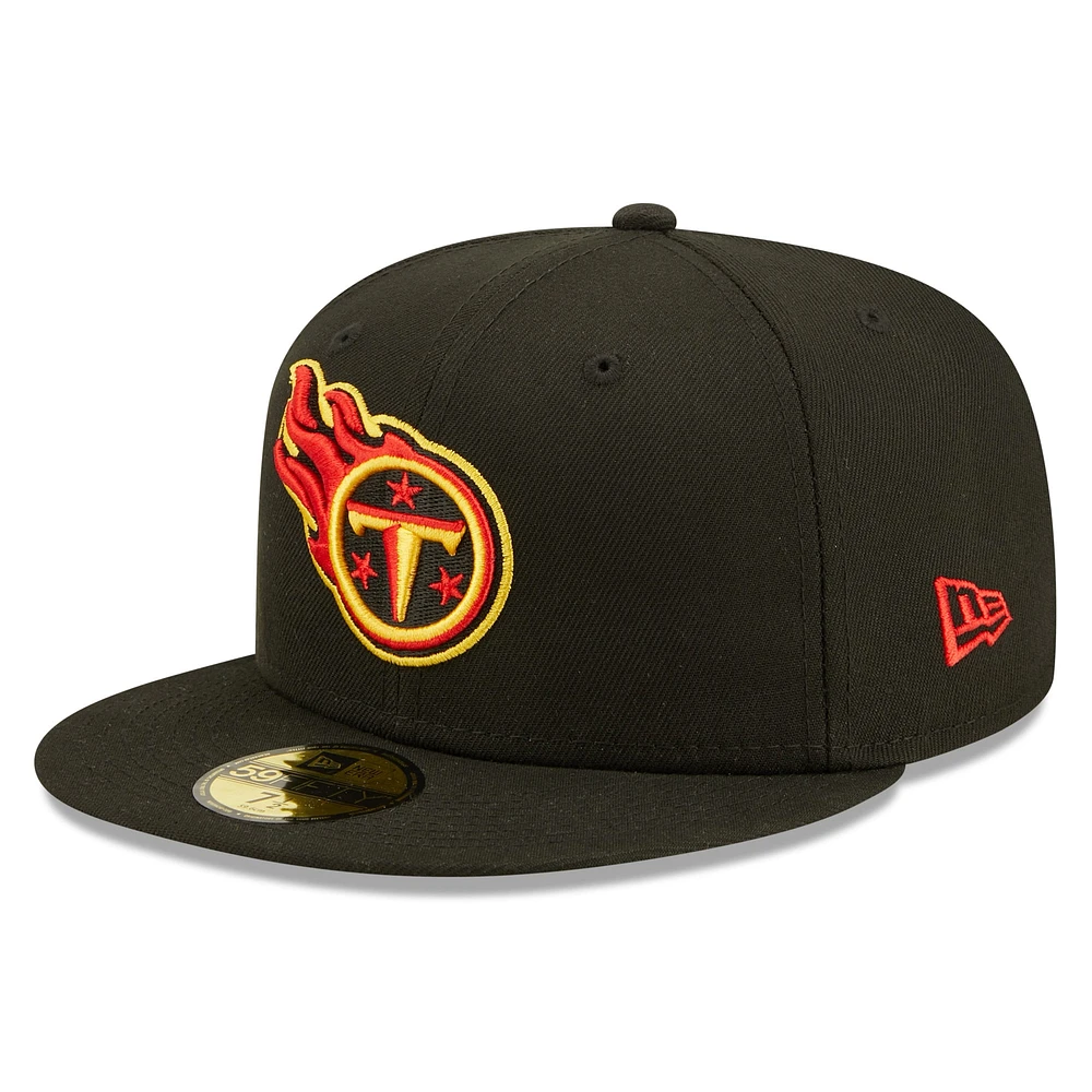 Men's New Era Black Tennessee Titans  Cobra Kai 59FIFTY Fitted Hat