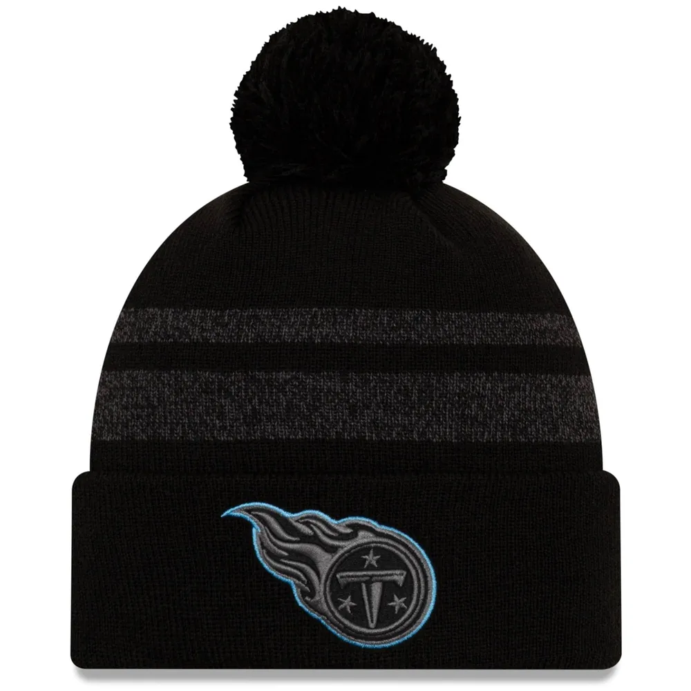 Bonnet en tricot à revers avec pompon New Era Tennessee Titans Dispatch pour homme