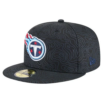 Casquette ajustée Geo 59FIFTY Tennessee Titans noire New Era pour homme