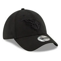 Men's New Era Black Tennessee Titans Logo 39THIRTY Flex Hat