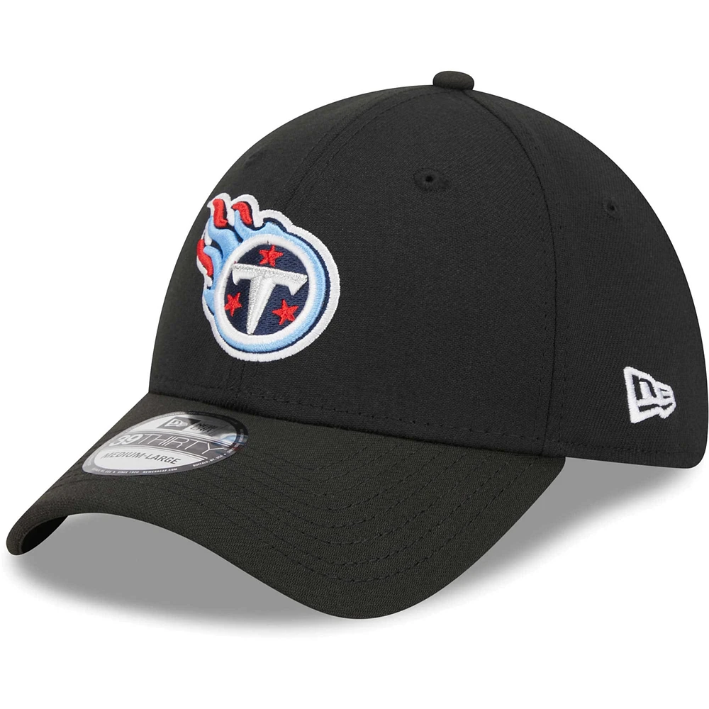 Casquette flex 39THIRTY Main des Tennessee Titans New Era pour homme, noire