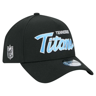 Casquette ajustable Smith 9FORTY Tennessee Titans noire New Era pour homme