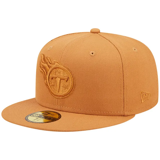 Men's New Era Black Tennessee Titans Logo Color Dim 59FIFTY Fitted Hat