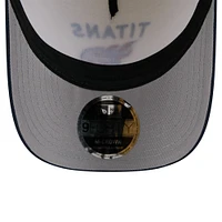 Casquette ajustable New Era 9FORTY A-Frame M-Crown pour homme, couleur crème/bleu marine, Tennessee Titans, draft NFL 2025