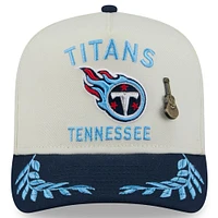 Men's New Era Cream/Navy Tennessee Titans 2025 NFL Draft A-Frame 59FIFTY Fitted Hat