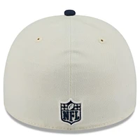 Men's New Era Cream/Navy Tennessee Titans 2025 NFL Draft A-Frame 59FIFTY Fitted Hat