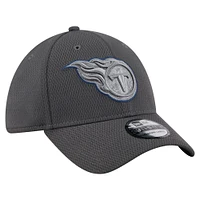 Men's New Era Graphite Tennessee Titans  Main 39THIRTY Flex Hat