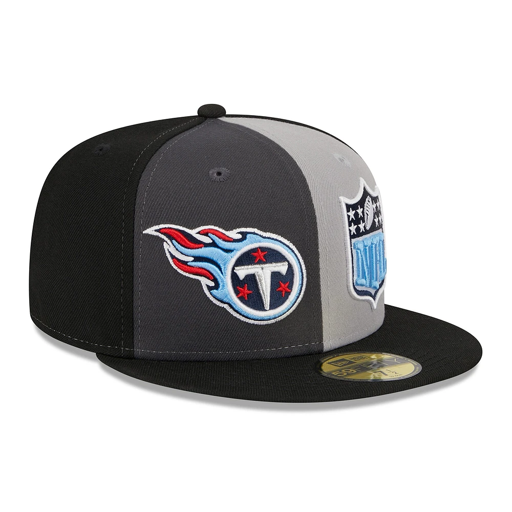 Men's New Era  Gray/Black Tennessee Titans 2023 Sideline 59FIFTY Fitted Hat