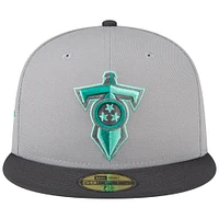 Casquette ajustée 59FIFTY Aqua Pop des Tennessee Titans New Era pour homme, gris/graphite