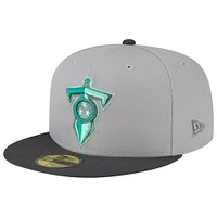 Casquette ajustée 59FIFTY Aqua Pop des Tennessee Titans New Era pour homme, gris/graphite