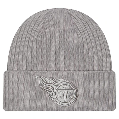 Bonnet tricoté à revers Tennessee Titans Color Pack gris New Era pour homme