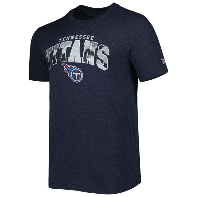 T-shirt pour homme New Era bleu marine chiné Tennessee Titans Training Collection