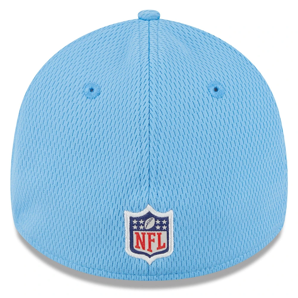 Casquette Flex New Era Tennessee Titans 2023 NFL Training Camp 39THIRTY pour homme, bleu clair