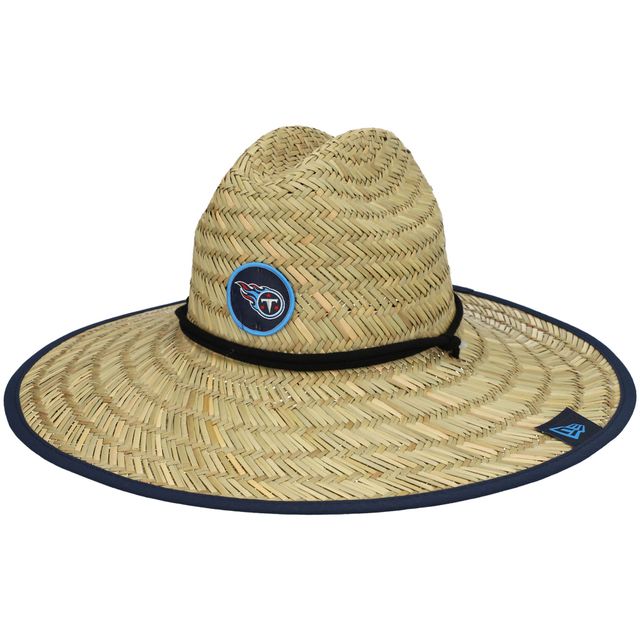 Chapeau officiel de sauveteur en paille New Era Natural Tennessee Titans NFL Entraînement Camp pour homme