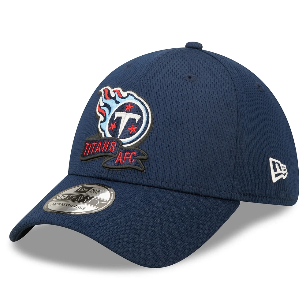 Men's New Era Navy Tennessee Titans 2022 Sideline - 39THIRTY Coaches Flex Hat