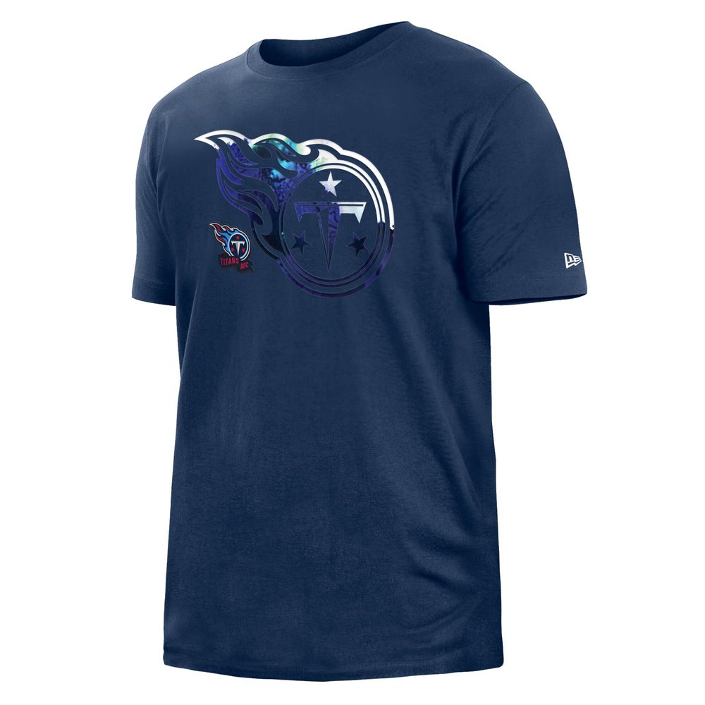 Men's New Era Navy Tennessee Titans 2022 Sideline Ink Dye T-Shirt